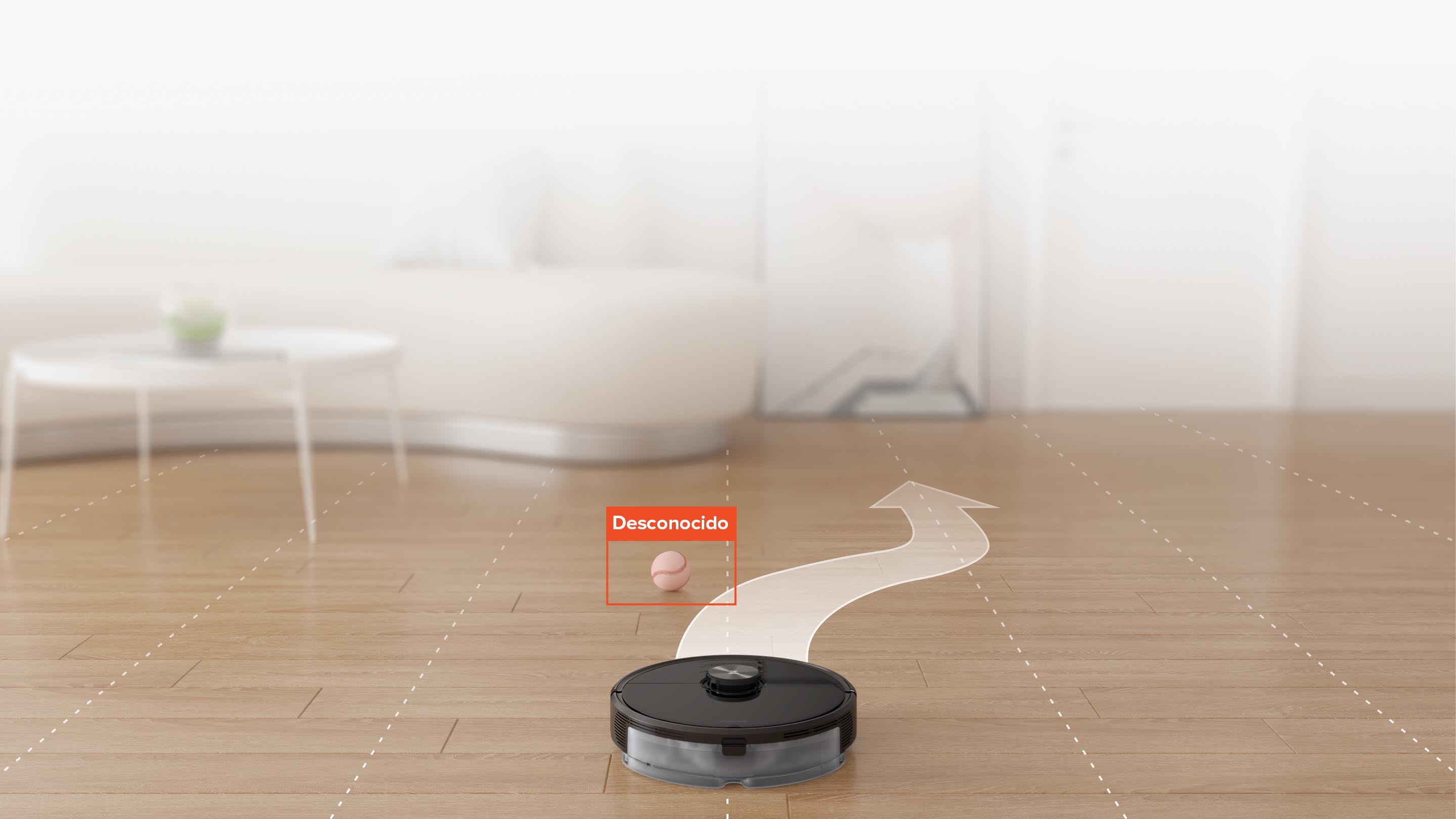 Roborock S6 MaxV puede reconocer y evitar objetos desconocidos, tan prqueños como de 5 cm de ancho y 3 cm de alto Roborock S6 MaxV puede reconocer y evitar objetos desconocidos, tan prqueños como de 5 cm de ancho y 3 cm de alto