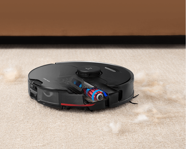 Roborock S7 MaxV con cepillo flotante de goma mejorado