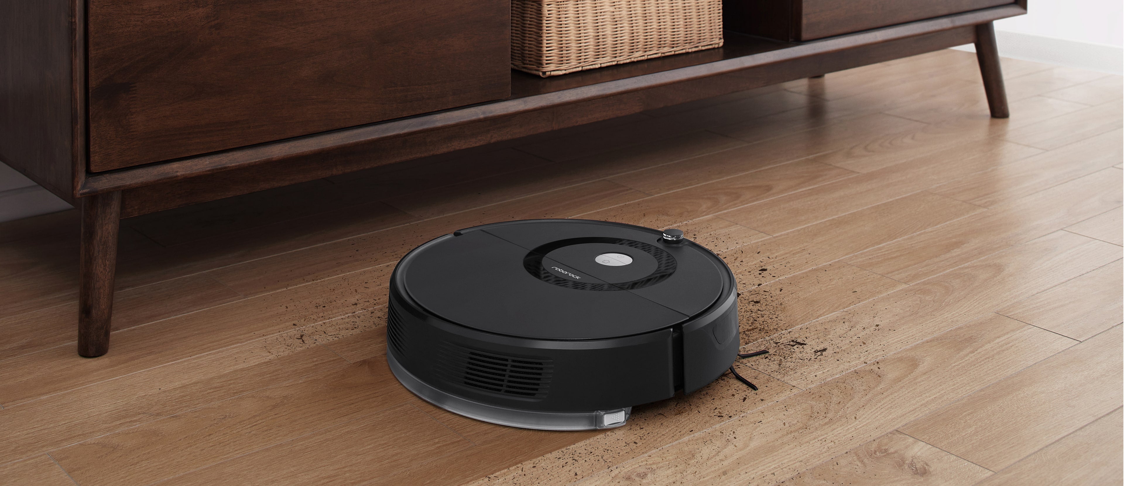 El control remoto MagBase™ de Roborock E5 se acopla a cualquier superficie magnética El control remoto MagBase™ de Roborock E5 se acopla a cualquier superficie magnética