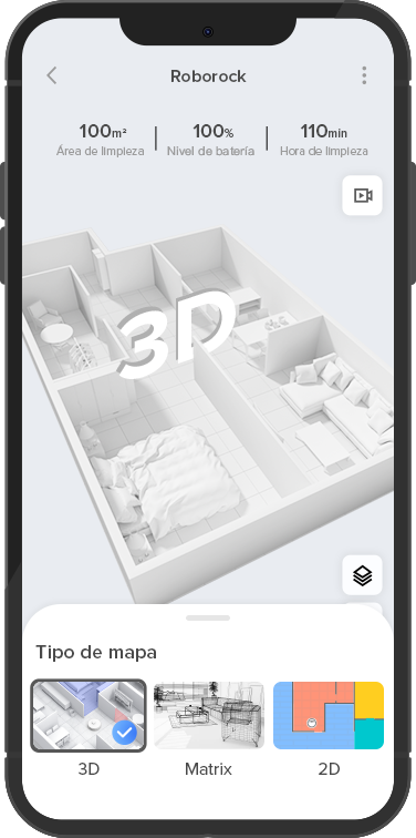 Utilice su robot Roborock S7 MaxV con el mapa en 3D o el mapa de matriz para limpiar