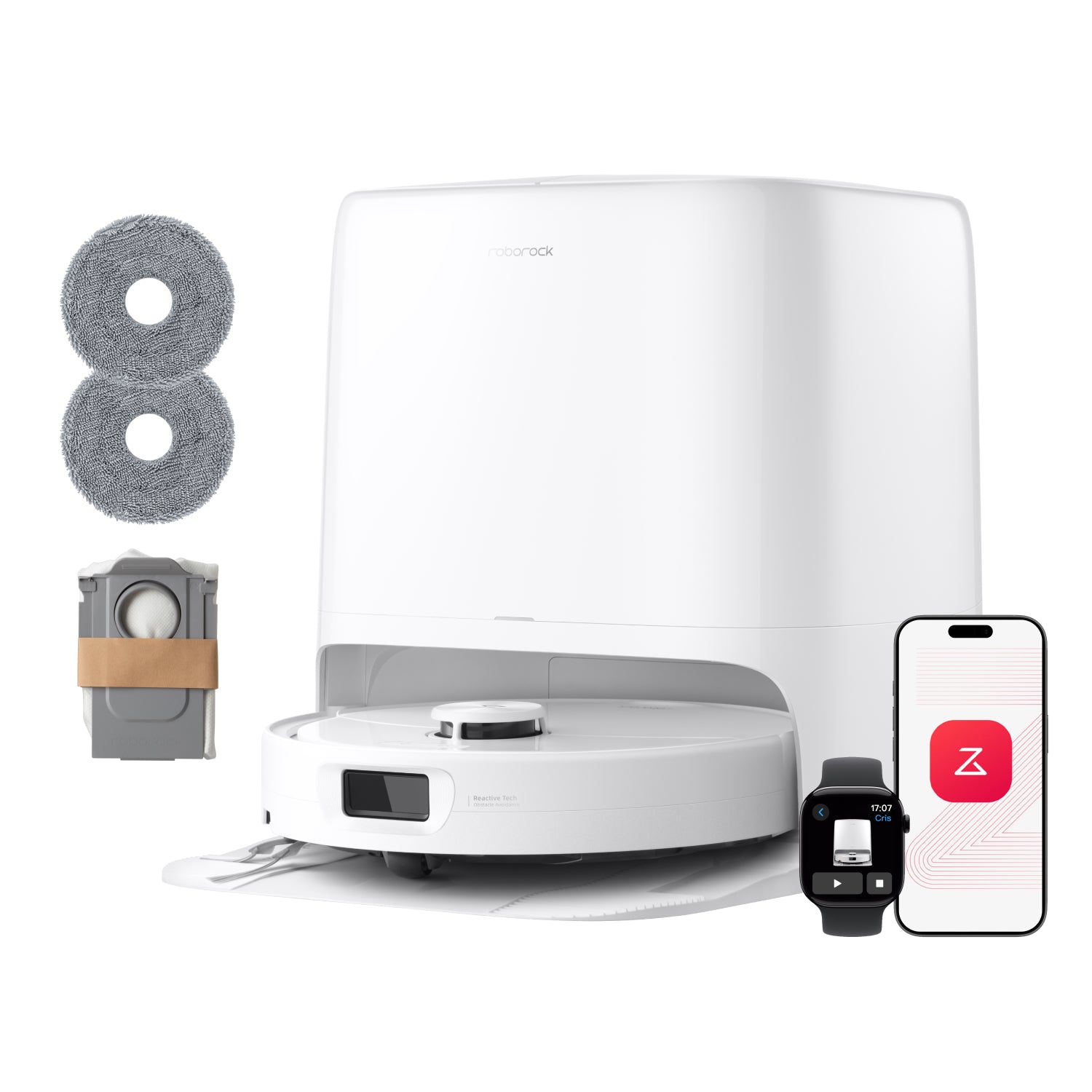 Robot aspirador Roborock Qrevo 2 Pro Set con retirada automática de las mopas