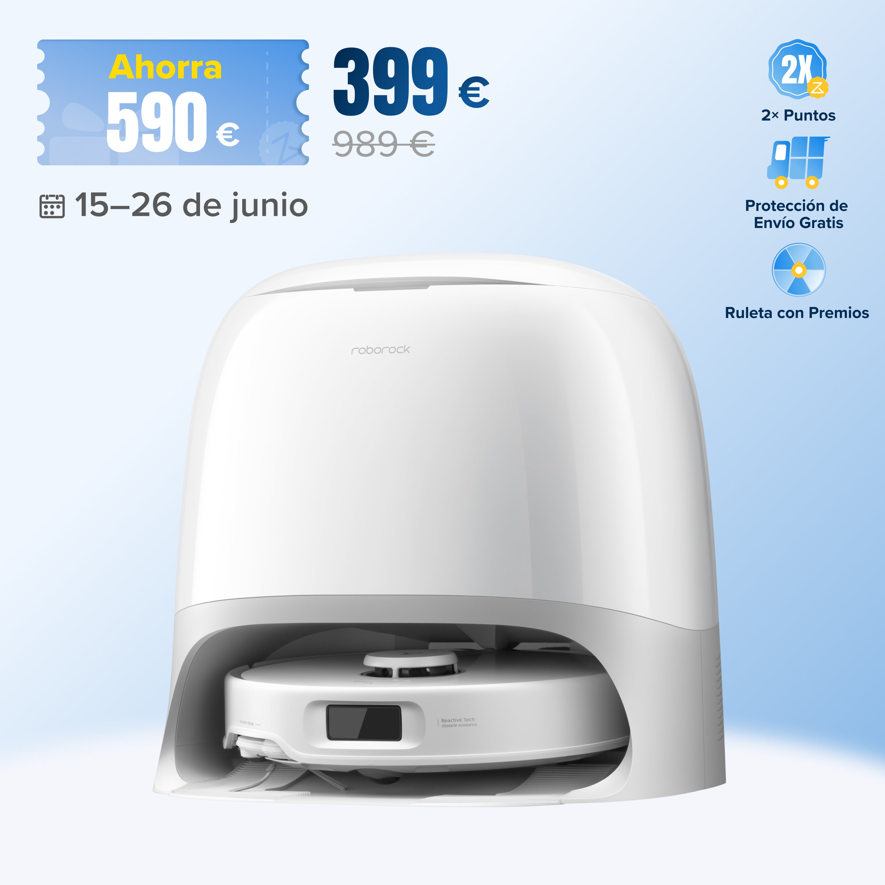 「Reacondicionado – 90 % como nuevo」Roborock Qrevo Curv S5X