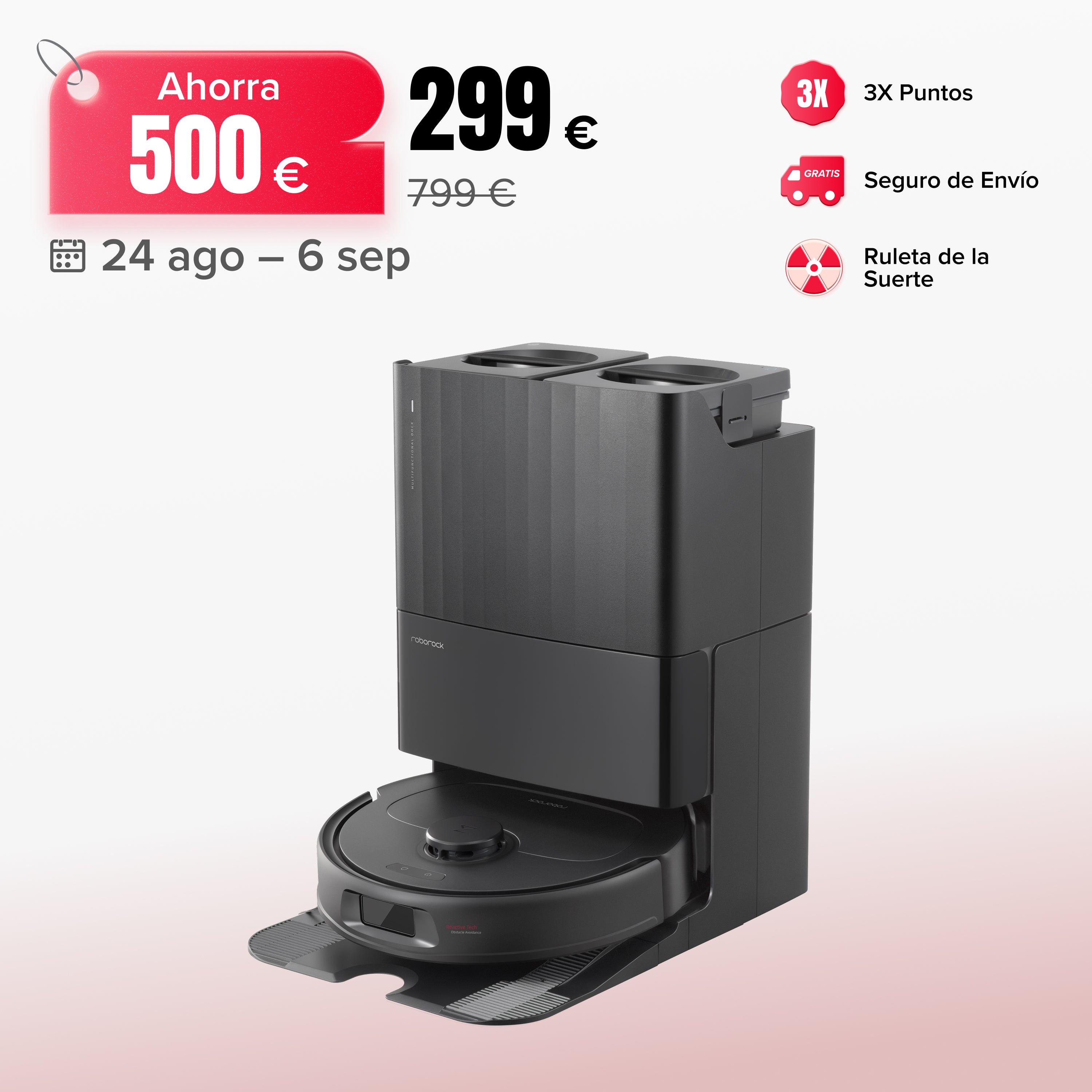 「Reacondicionado – 90 % como nuevo」Roborock Qrevo S