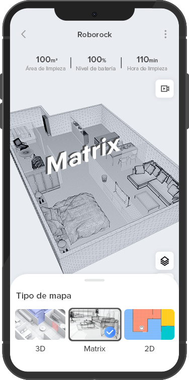 Utilice su robot Roborock S7 MaxV con el mapa en 3D o el mapa de matriz para limpiar